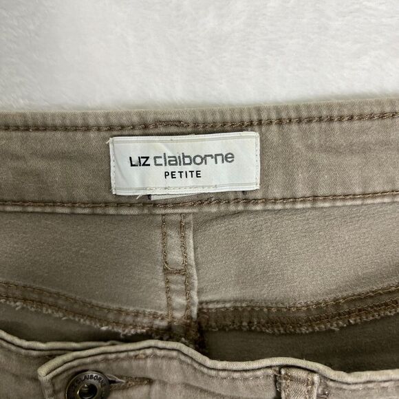 Liz Claiborne Pants Women's 12P Brown Petite Flat Front - Picture 6 of 10